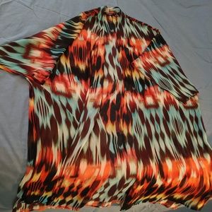 Long multicolored duster